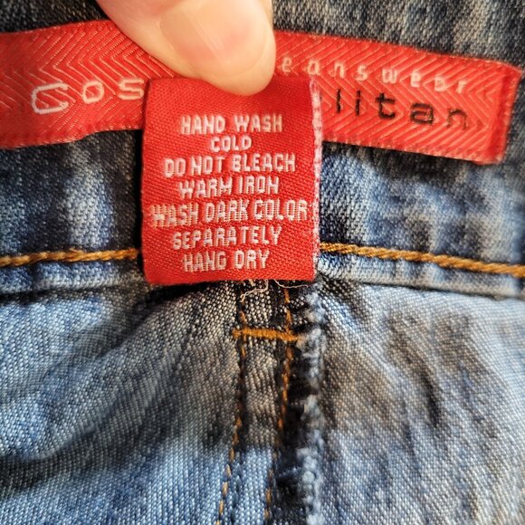 Cosmopolitan Jeanswear Embroidered Womens Blue Jeans Size 20 Low Rise - Picture 10 of 10